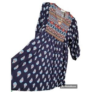 Umgee Peasant Blouse Small NWT Hippie Boho Soft and Flowy Oversized